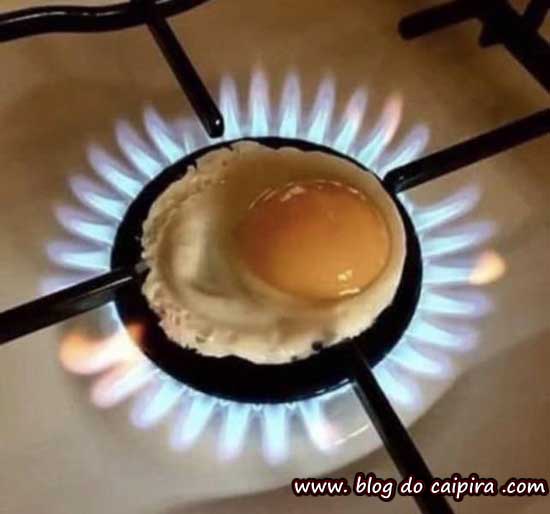 fritar ovo no fogão